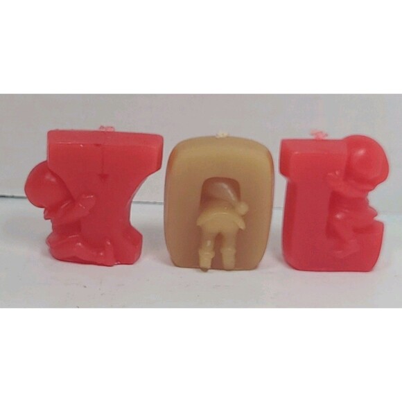 Avon Joyous Message Candles 1984 Elves NOS Vintage Christmas - Picture 6 of 8